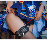 《铃木美咲》首次，风野灯织COS服，吊带黑丝高跟