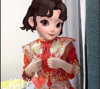 炸裂！新手展示界天花板女神-桔梓[44V-3.3G]不露脸传统婚服道具图集